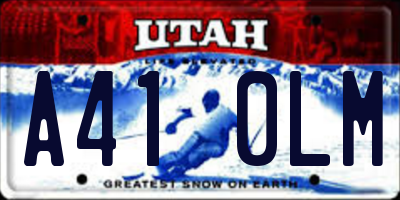 UT license plate A410LM