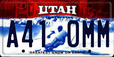 UT license plate A410MM