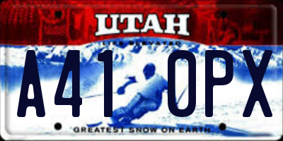 UT license plate A410PX