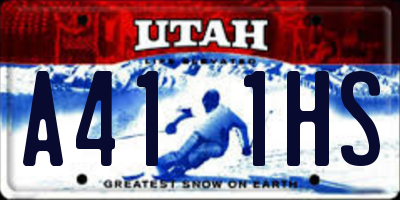 UT license plate A411HS