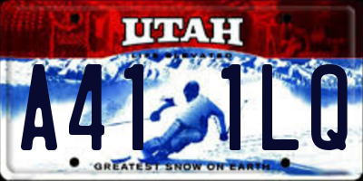 UT license plate A411LQ