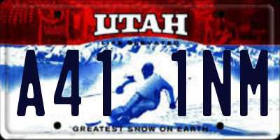 UT license plate A411NM