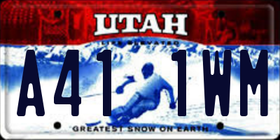 UT license plate A411WM