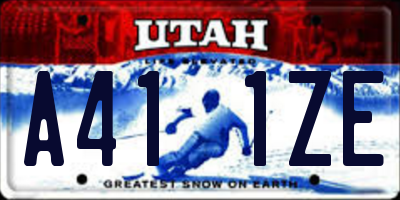 UT license plate A411ZE
