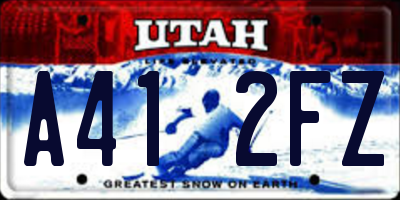 UT license plate A412FZ