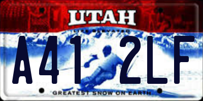 UT license plate A412LF
