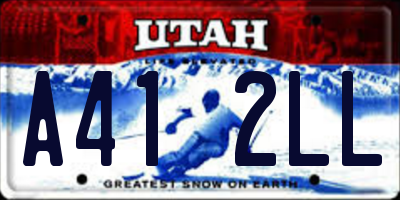 UT license plate A412LL