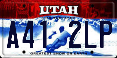 UT license plate A412LP