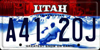 UT license plate A412OJ