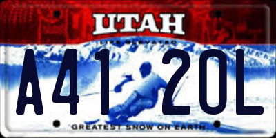UT license plate A412OL