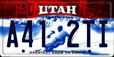 UT license plate A412TI