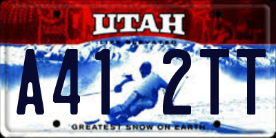 UT license plate A412TT