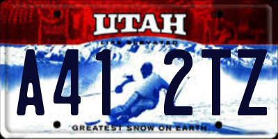UT license plate A412TZ