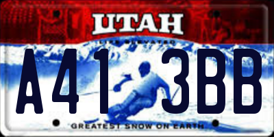 UT license plate A413BB