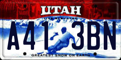 UT license plate A413BN