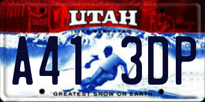 UT license plate A413DP