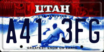 UT license plate A413FG