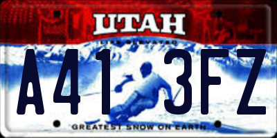 UT license plate A413FZ