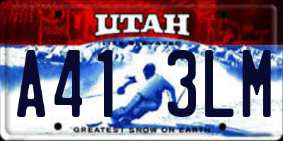 UT license plate A413LM