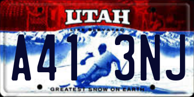 UT license plate A413NJ