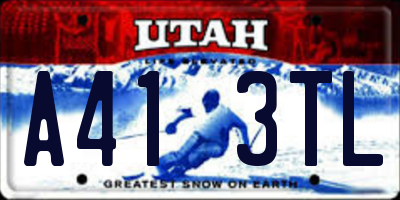 UT license plate A413TL