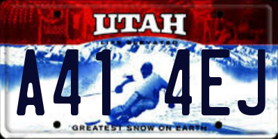 UT license plate A414EJ