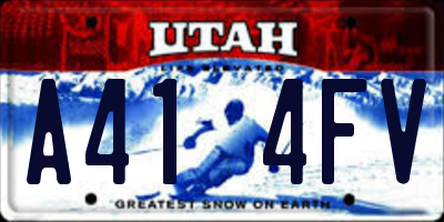 UT license plate A414FV