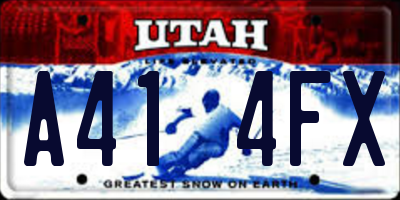 UT license plate A414FX