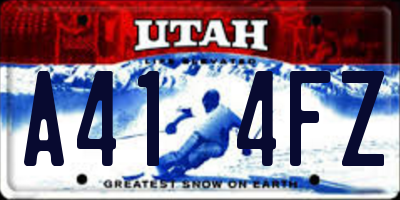 UT license plate A414FZ