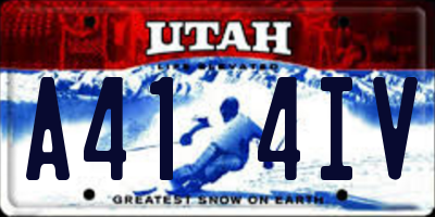 UT license plate A414IV
