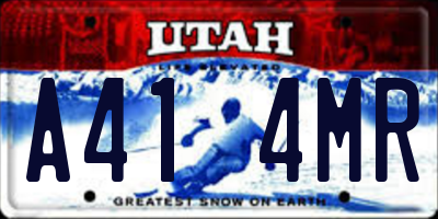 UT license plate A414MR