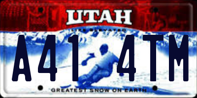 UT license plate A414TM
