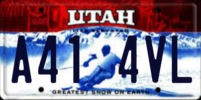 UT license plate A414VL