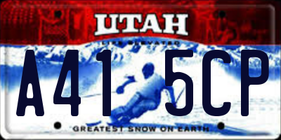 UT license plate A415CP