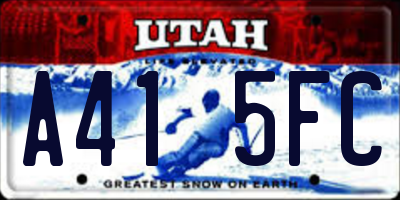 UT license plate A415FC