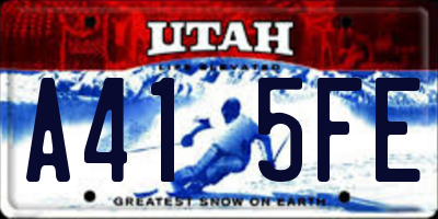 UT license plate A415FE