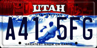 UT license plate A415FG