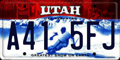 UT license plate A415FJ