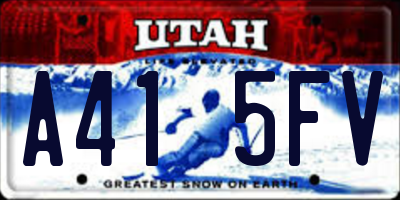 UT license plate A415FV