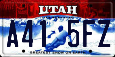 UT license plate A415FZ