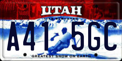 UT license plate A415GC