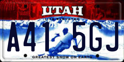 UT license plate A415GJ