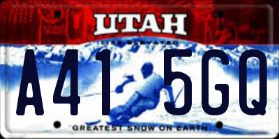 UT license plate A415GQ