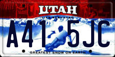 UT license plate A415JC