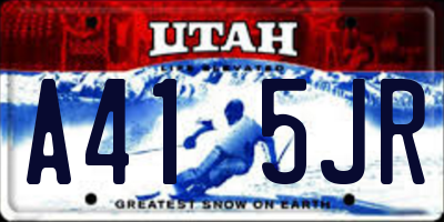 UT license plate A415JR