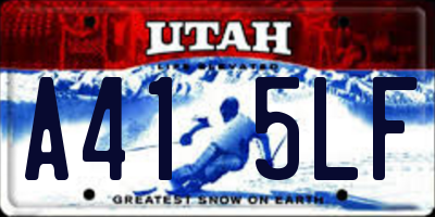 UT license plate A415LF