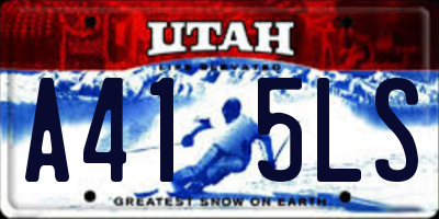 UT license plate A415LS