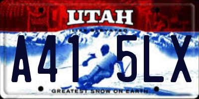 UT license plate A415LX