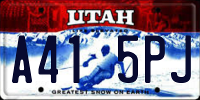 UT license plate A415PJ