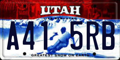 UT license plate A415RB